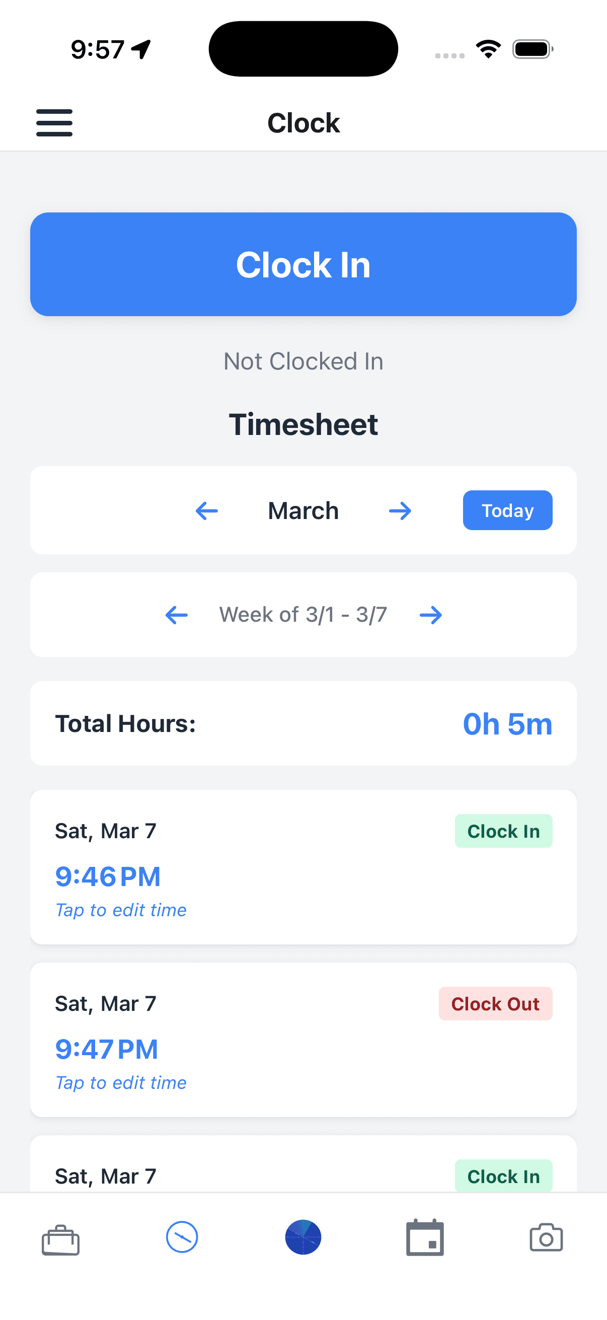 TenForr Time Clock