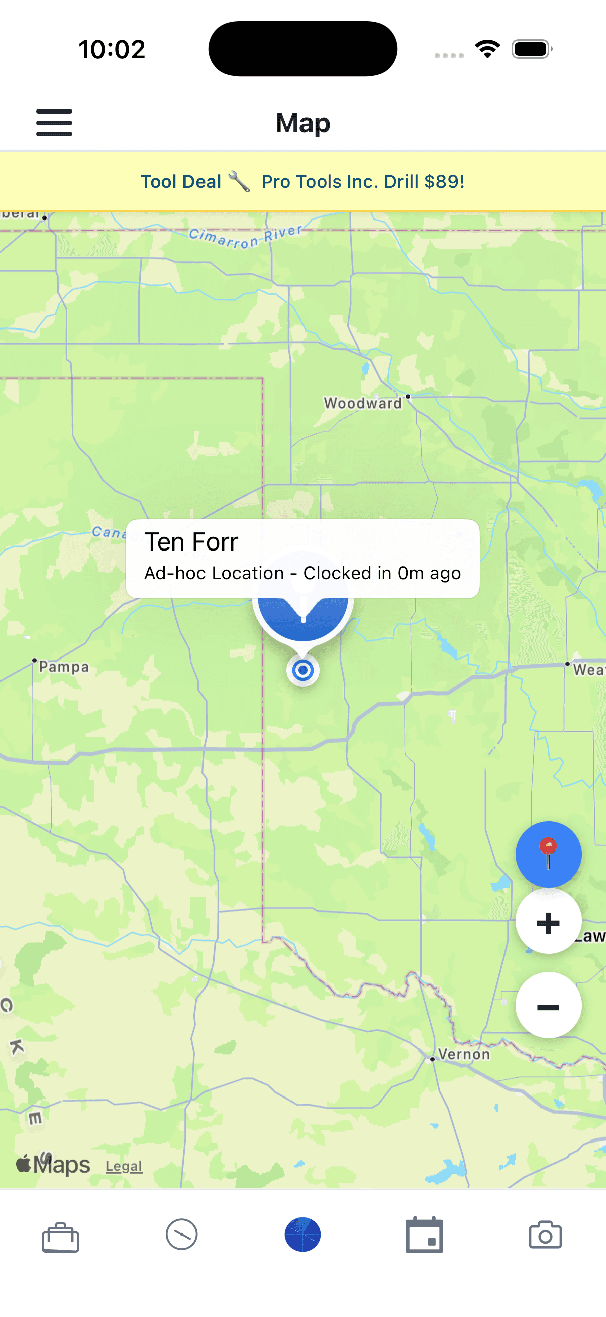 TenForr app screen